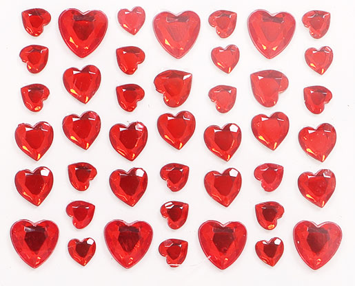 Di Bartelomeo Strass Steentjes Hartjes Rood