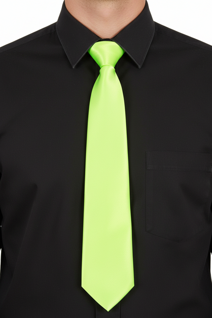 Di Bartelomeo Stropdas Neon Groen