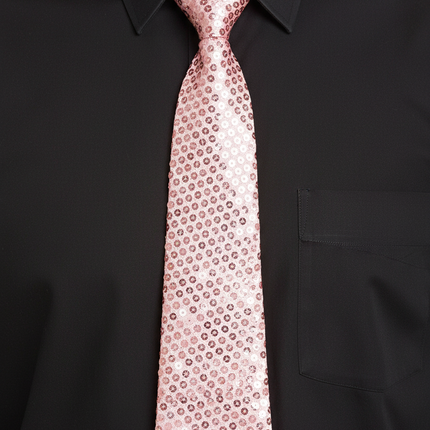 Di Bartelomeo Stropdas Pailletten Roze