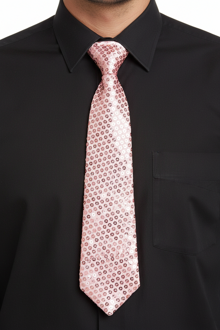 Di Bartelomeo Stropdas Pailletten Roze