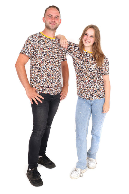 Di Bartelomeo T-Shirt Luipaard Ketting Unisex