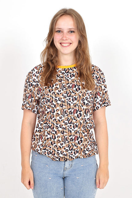 Di Bartelomeo T-Shirt Luipaard Ketting Unisex