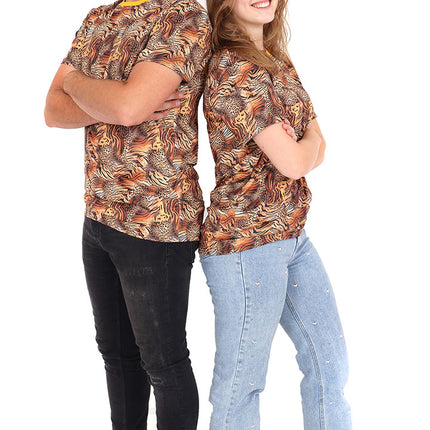 Di Bartelomeo T-Shirt Tijger Luipaard Unisex