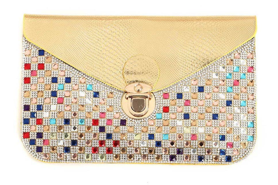 Di Bartelomeo Tasje met steentjes goud