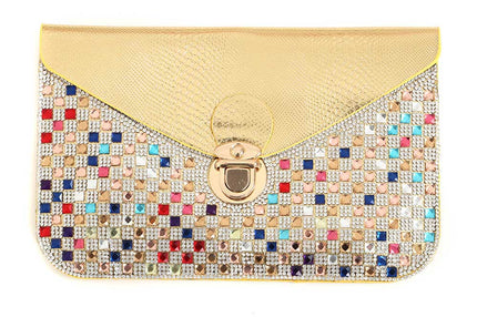 Di Bartelomeo Tasje met steentjes goud