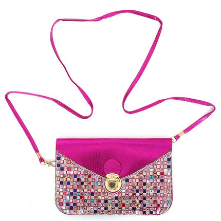 Di Bartelomeo Tasje met steentjes roze