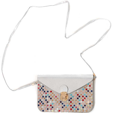 Di Bartelomeo Tasje met steentjes zilver