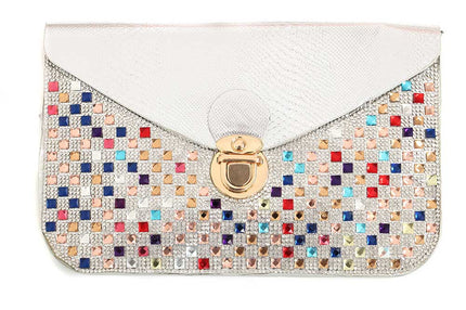 Di Bartelomeo Tasje met steentjes zilver