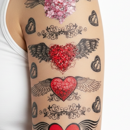 Di Bartelomeo Tattoo Hartjes Met Vleugels