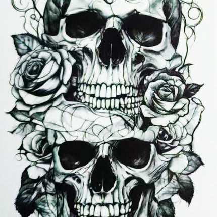 Di Bartelomeo Tattoo Skull met Rozen