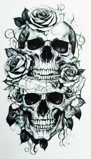 Di Bartelomeo Tattoo Skull met Rozen