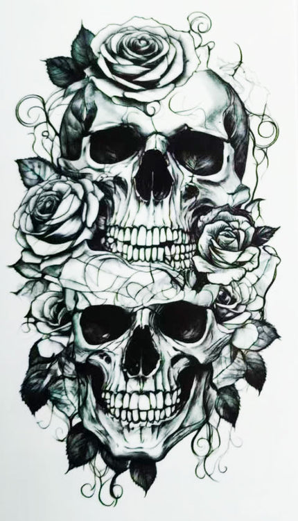 Di Bartelomeo Tattoo Skull met Rozen