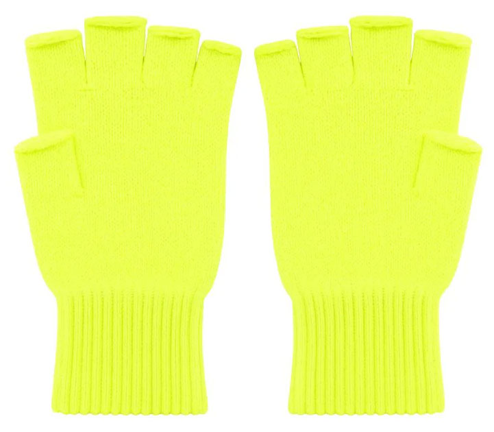 Di Bartelomeo Vingerloze Handschoenen Neon Geel