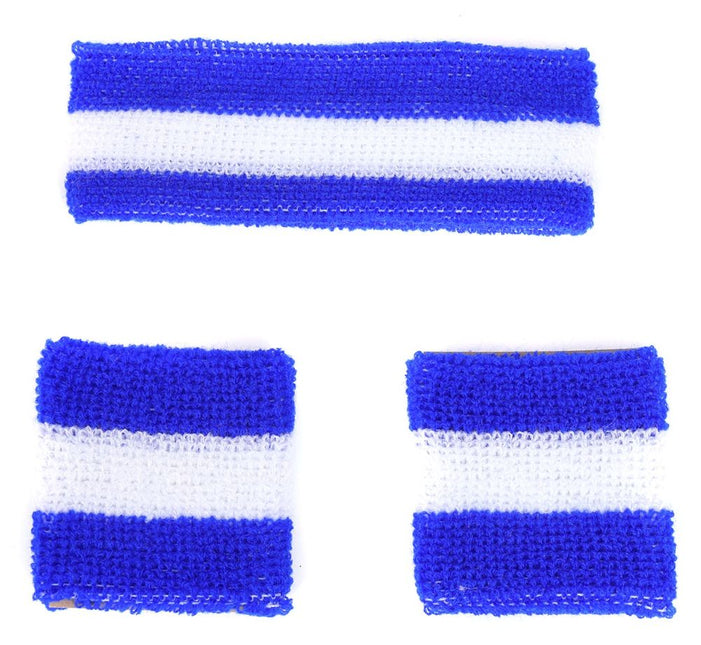 Di Bartelomeo Zweetbandjes Blauw Wit