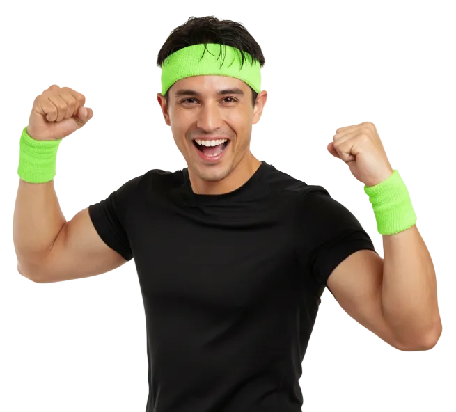 Di Bartelomeo Zweetbandjes Neon Groen