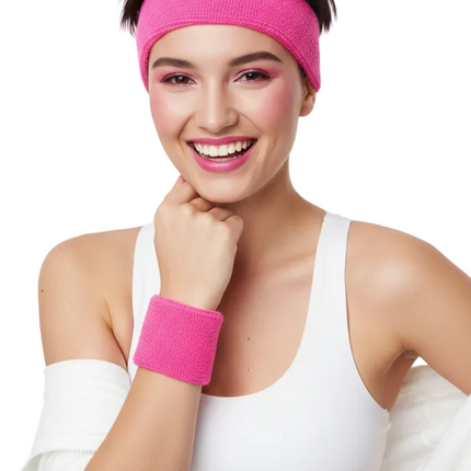 Di Bartelomeo Zweetbandjes Neon Roze