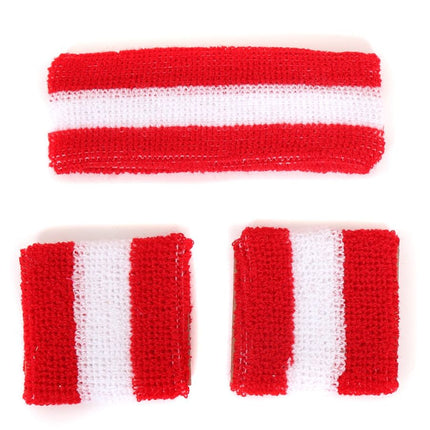 Di Bartelomeo Zweetbandjes Rood Wit