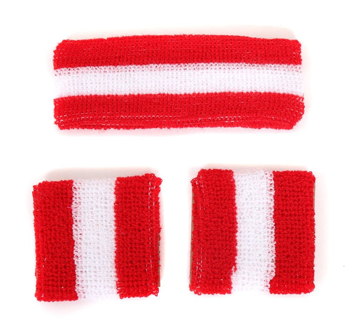 Di Bartelomeo Zweetbandjes Rood Wit