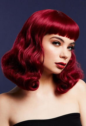 Fever Fever Bettie Pruik met korte ponny plum