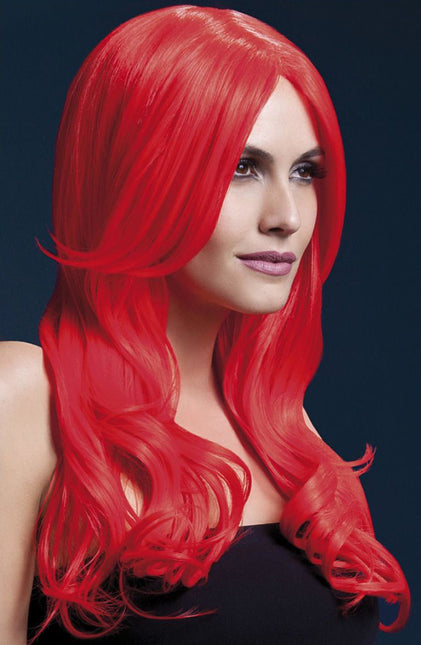 Fever Fever Khloe Pruik Neon Rood
