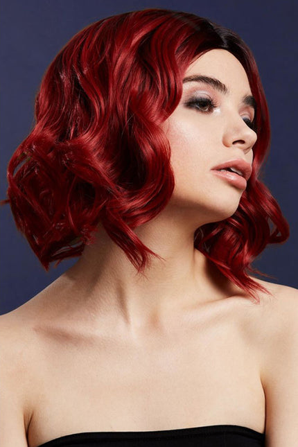 Fever Fever Kourtney Pruik Two Toned Blend Ruby Rood