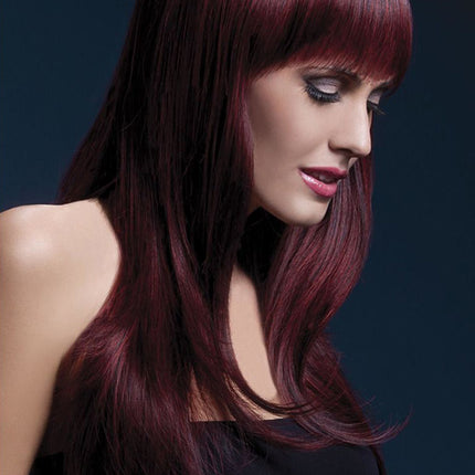 Fever Fever Sienna Pruik Zwart Cherry