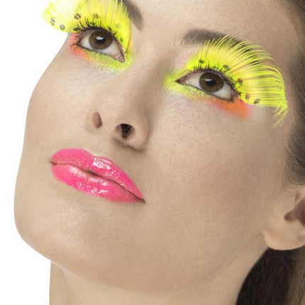 Fever Fever Wimpers Neon Geel met stippen