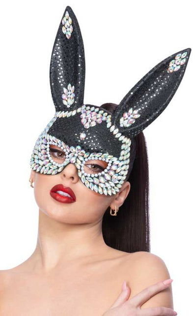 Fever Fever Zwart Jewel Bunny Masker