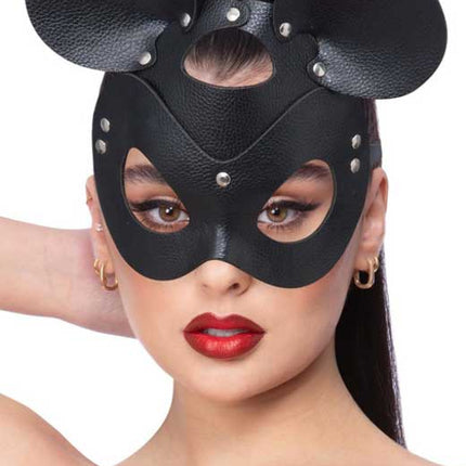 Fever Fever Zwart Leerlook Muis Masker