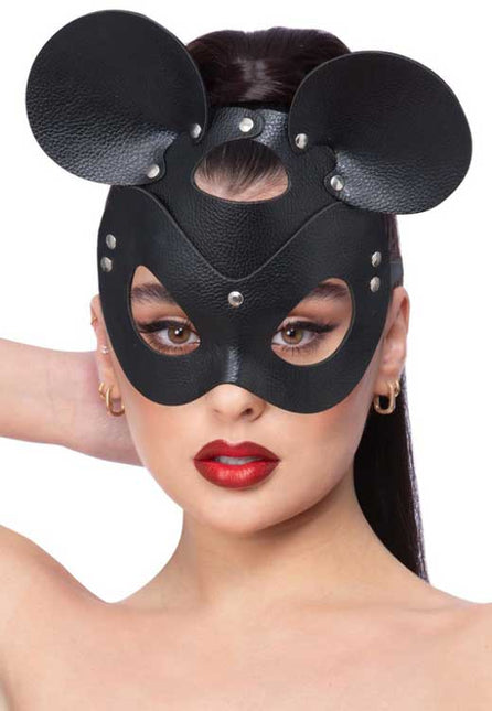 Fever Fever Zwart Leerlook Muis Masker