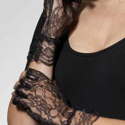 Fever Handschoenen Kant Kort Zwart