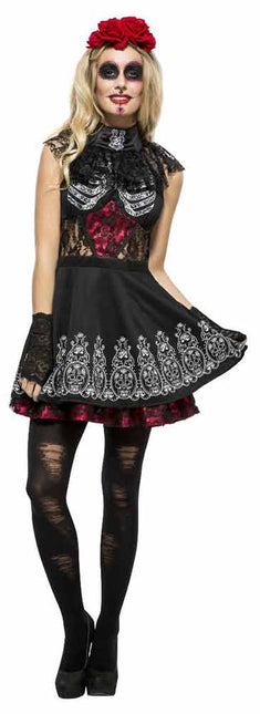 Fever Sugar Skull Halloween Dames Kostuum