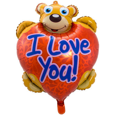Folat Folieballon Teddybeer I love you 80 x 57 cm