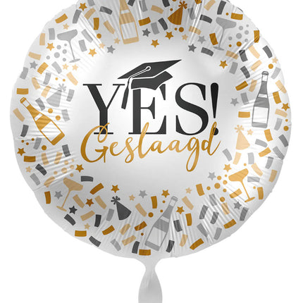 Folat Folieballon Yes Geslaagd 43 cm