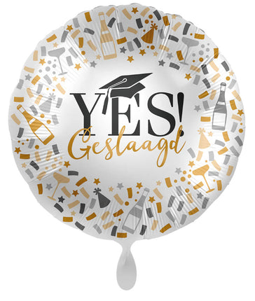 Folat Folieballon Yes Geslaagd 43 cm