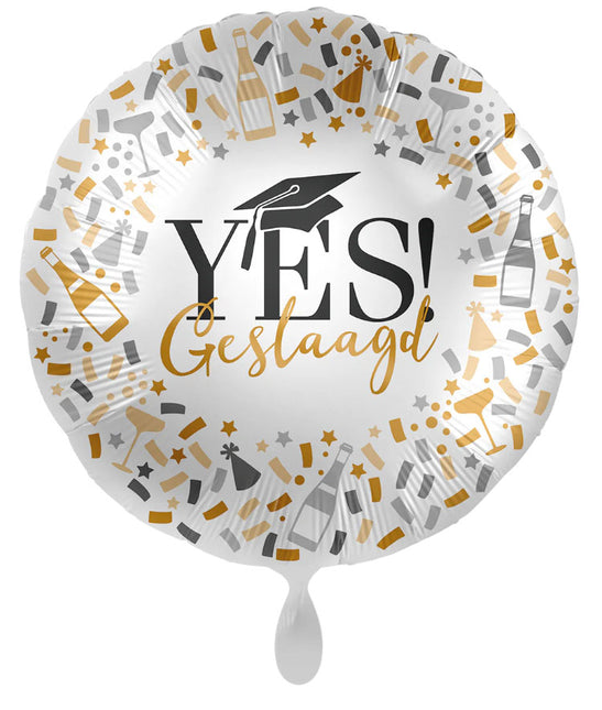 Folat Folieballon Yes Geslaagd 43 cm