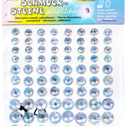 Folia Holografische sier stenen iridescent clear