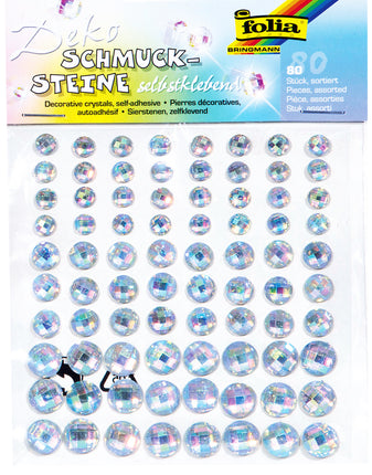 Folia Holografische sier stenen iridescent clear