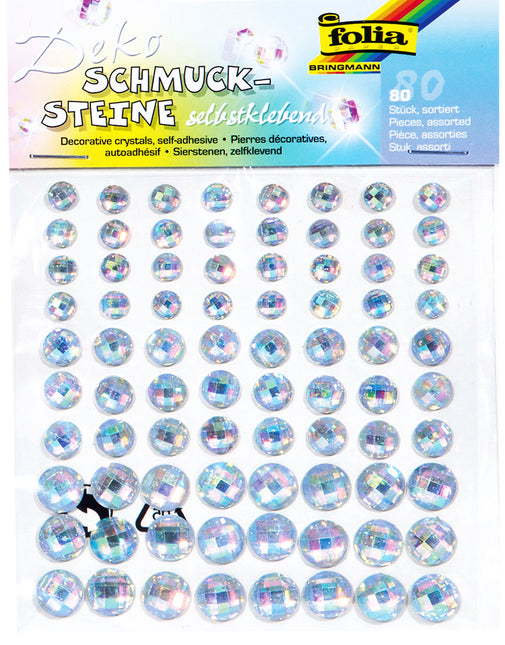 Folia Holografische sier stenen iridescent clear