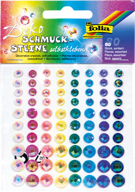 Folia Holografische sier stenen iridescent rainbow