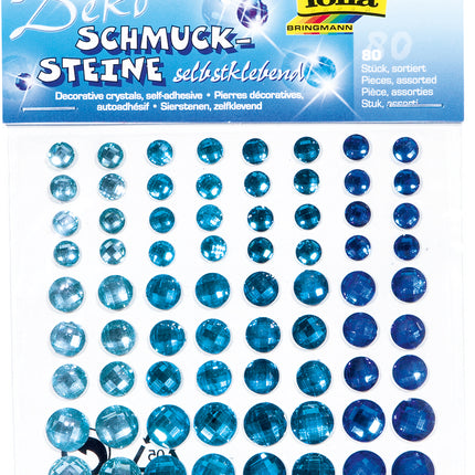 Folia Holografische sier stenen sparkling blue