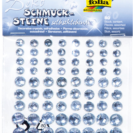 Folia Holografische sier stenen sparkling clear