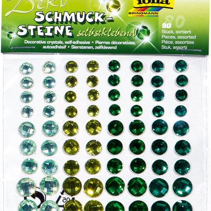 Folia Holografische sier stenen sparkling green