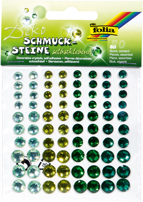 Folia Holografische sier stenen sparkling green