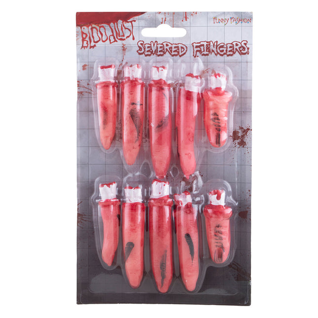 Funny Fashion Afgehakte vingers 10 stuks
