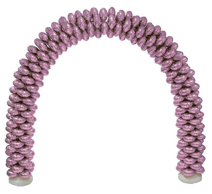 Funny Fashion Ballonnenboog Met 70 Folieballonnen Licht Roze