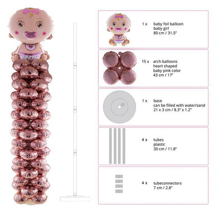 Funny Fashion Ballonnenpilaar Baby Girl