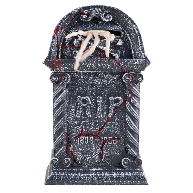 Funny Fashion Grafsteen met skelettenhand halloween prop