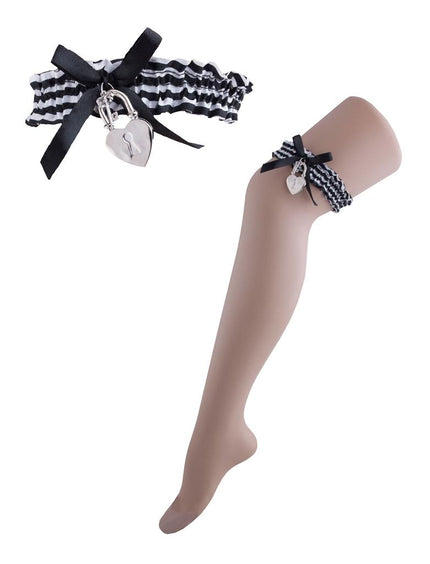 Funny Fashion Kousenband Met Hartvormig Slot