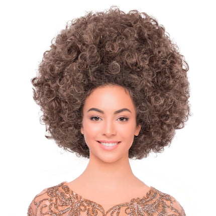 Funny Fashion Pruik Afro Bruin